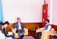 रास्वपा सभापति र राजदूत सोङबीच भेट