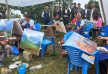 स्वदेशी तथा विदेशी चित्रकारको क्यानभासमा खोटाङ