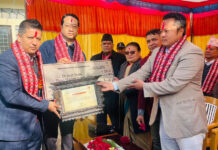 अन्तर्राष्ट्रिय स्वास्थ्य सेवा पुरस्कार डा. अरुण शाहीलाई प्रदान