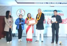 स्वास्थ्य पत्रकार पूर्णिमा डंगोल शाक्य सम्मानित