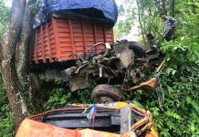 रोल्पामा मिनी ट्रक दुर्घटना हुँदा चालकको घटनास्थलमै मृत्यु