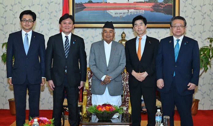 president-paudel-with-japanease-daligation