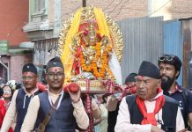 ३ फिट अग्लो स्वर्ण शक्ति भैरवको मूर्ति स्थापना