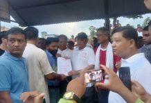 माके अध्यक्ष प्रचण्डद्वारा विवादास्पद गिरिबन्धु टी-स्टेटको क्षेत्रमा मार्चपास