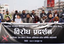 मिडिया काउन्सिल विधेयकको विरोधमा प्रदर्शन