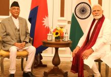 प्रधानमन्त्री ओली र मोदीबीच ३५ मिनेट एक्लाएक्लै वार्ता