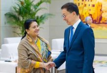 पूर्वराष्ट्रपति भण्डारी र चिनियाँ उपराष्ट्रपति चेङबीच भेटवार्ता