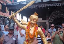 बहुप्रतिक्षित विरंगना कीर्तिलक्ष्मीको प्रतिमा भव्य रुपमा स्वागत