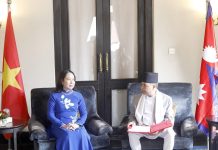 उपराष्ट्रपति र भियतनामकी समकक्षीबीच भेट