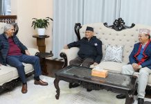 केपी ओली र शेरबहादुर देउवाबीच भेट