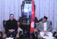 सभामुख देवराज घिमिरेसँग चीनका राजदूत सोङले गरे बिदाइ भेट