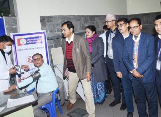 राष्ट्रिय वाणिज्य बैंकको रक्तदान तथा नि:शुल्क स्वास्थ्य शिविर सम्पन्न