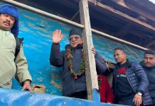 प्रचण्ड रुकुम पूर्वमा पुग्याे