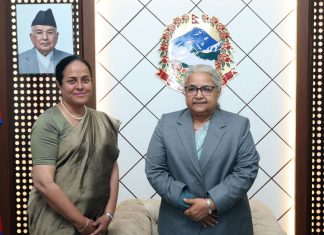 प्रम कार्कीलाई नवनियुक्त राजदूतले गरिन् शिष्टाचार भेट